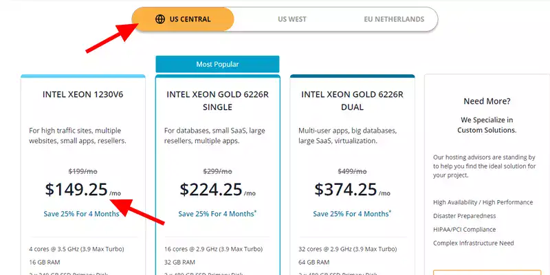 Liquid web data centers