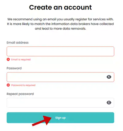create-acount-on-incogni